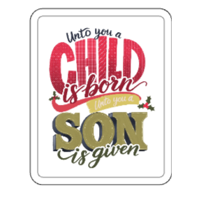 A Child Is Born Christian Christmas vinyl sticker