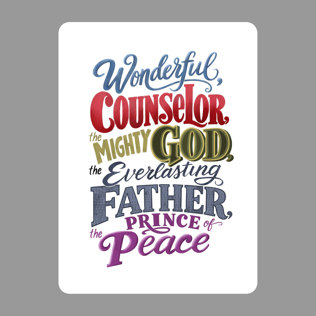 Messiah Christmas Glossy Flexible 3" Magnet | Handel on a gray background