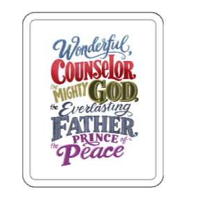 Handel Christian Christmas vinyl sticker