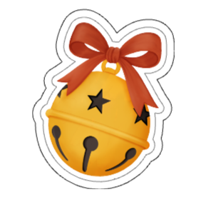 Single Bell funny Christmas vinyl sticker