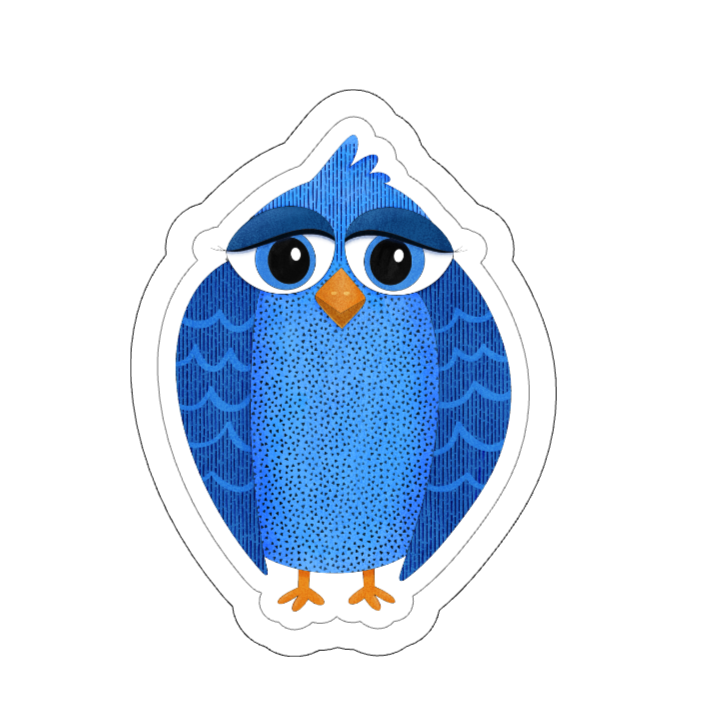 Whimsical Bluebird Vinyl Sticker | Cordelia