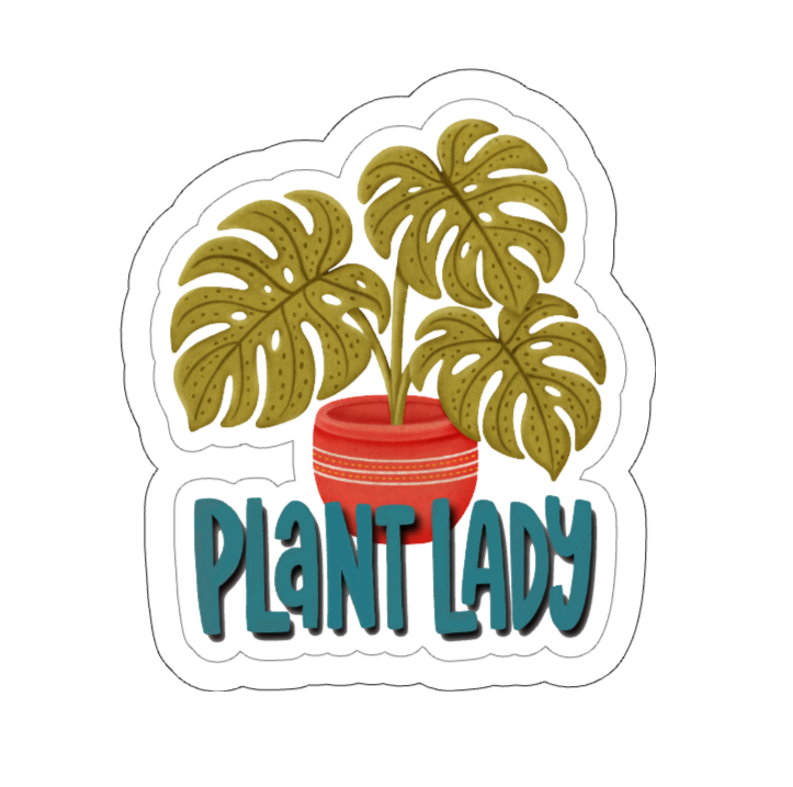 Plant Lady Vinyl Sticker, Monstera | Plant Lady