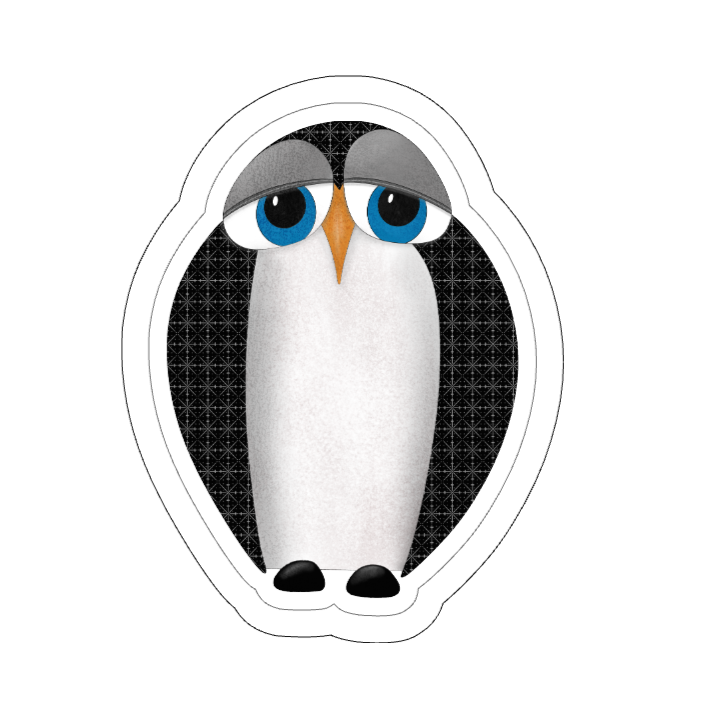 Whimsical Penguin Vinyl Sticker | Millicent