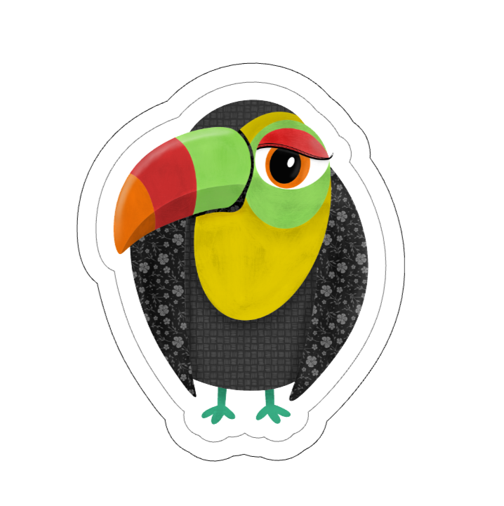 Whimsical Toucan Vinyl Sticker | Tallulah