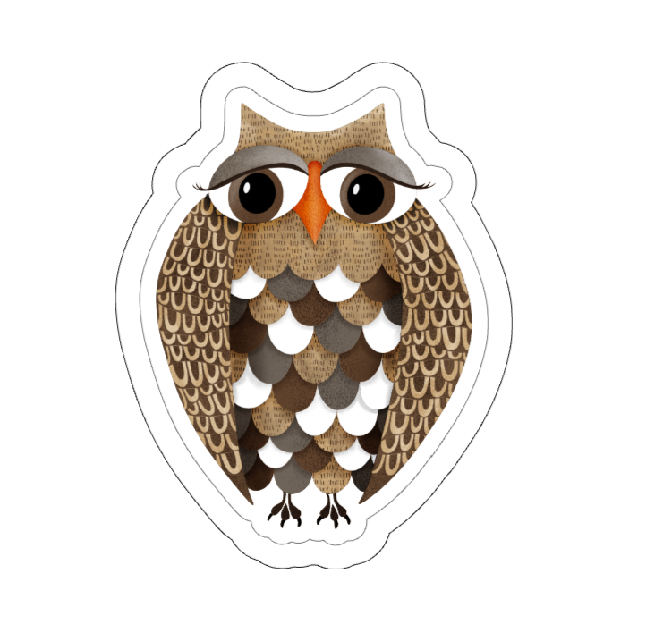 Whimsical Owl Vinyl Sticker | Prudence