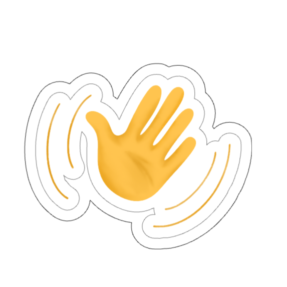 Waving hand emoji sticker